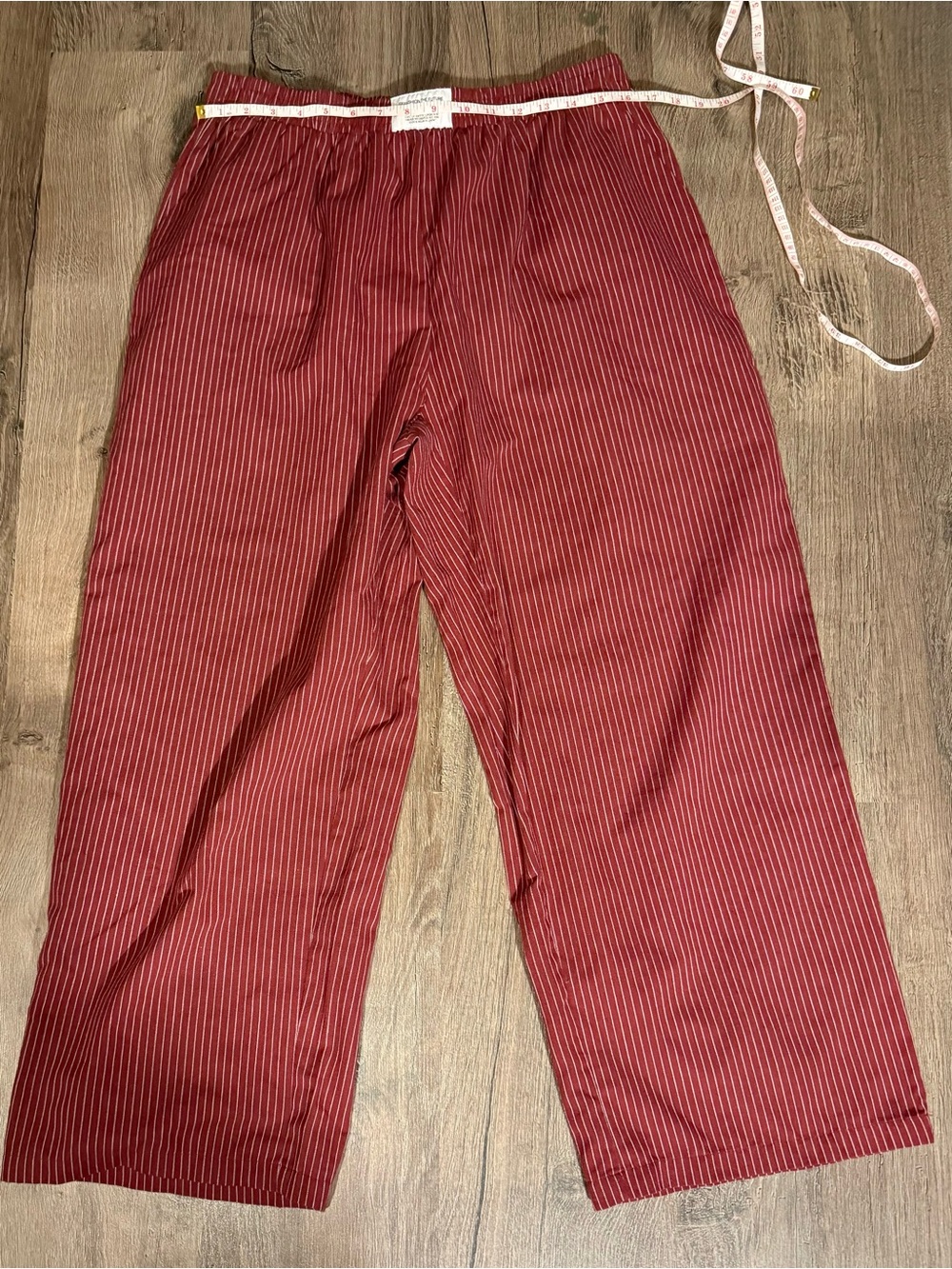 SHEIN Red Pinstripe Pull-On Kids Pants